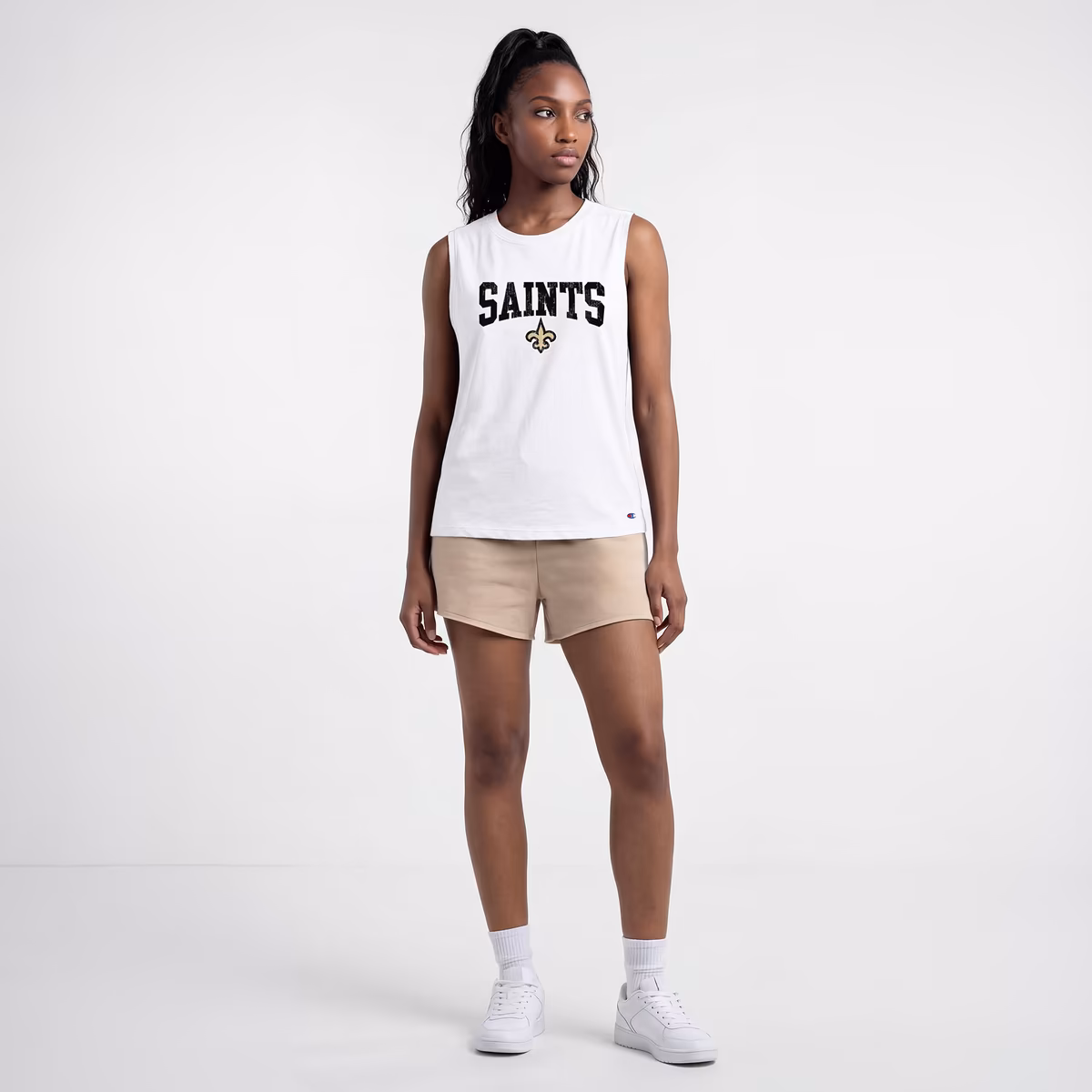 Women's Champion White New Orleans Saints Muscle Tank Top 4 Women's Champion White New Orleans Saints Muscle Tank Top