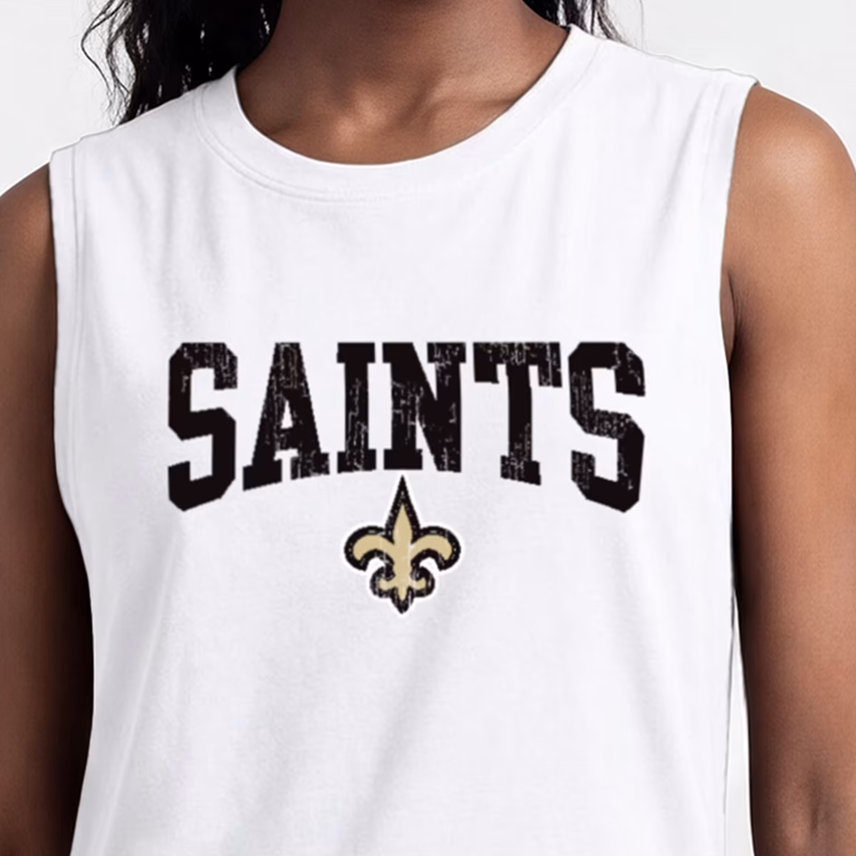 Women's Champion White New Orleans Saints Muscle Tank Top 6 Women's Champion White New Orleans Saints Muscle Tank Top