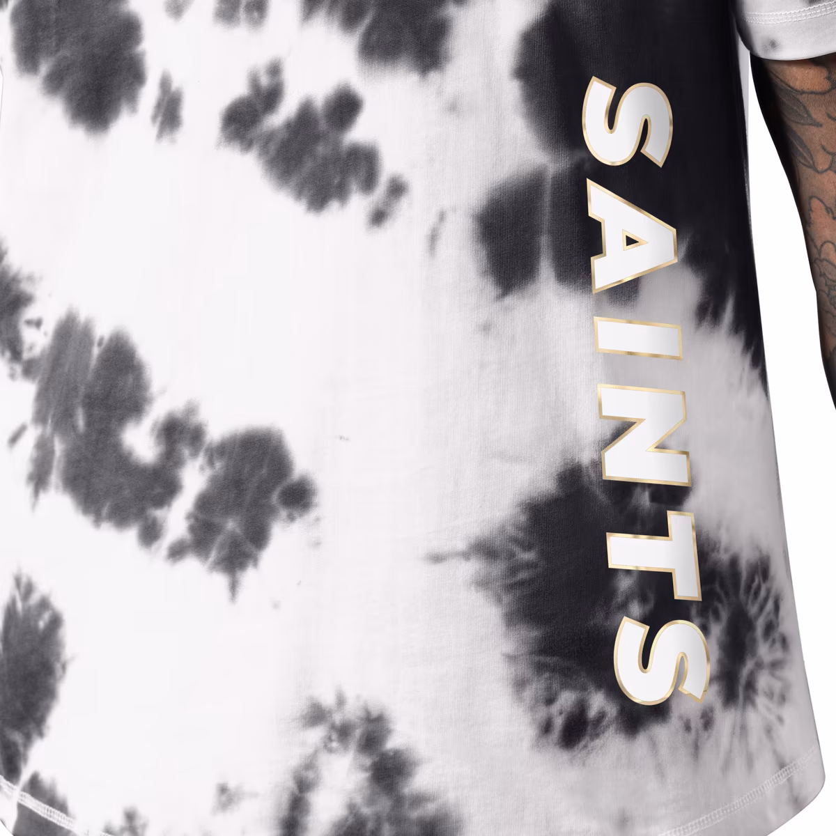 Men's MSX by Michael Strahan Black New Orleans Saints Freestyle Tie-Dye T-Shirt 4 Men's MSX by Michael Strahan Black New Orleans Saints Freestyle Tie-Dye T-Shirt