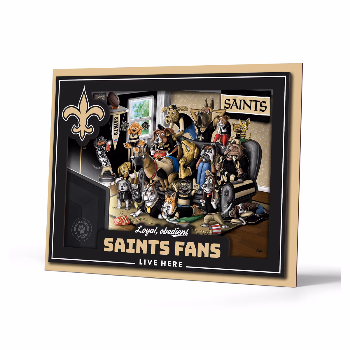 IDNA New Orleans Saints 13.25" x 17.25" Purebred Fans Wall Art 9 IDNA New Orleans Saints 13.25" x 17.25" Purebred Fans Wall Art