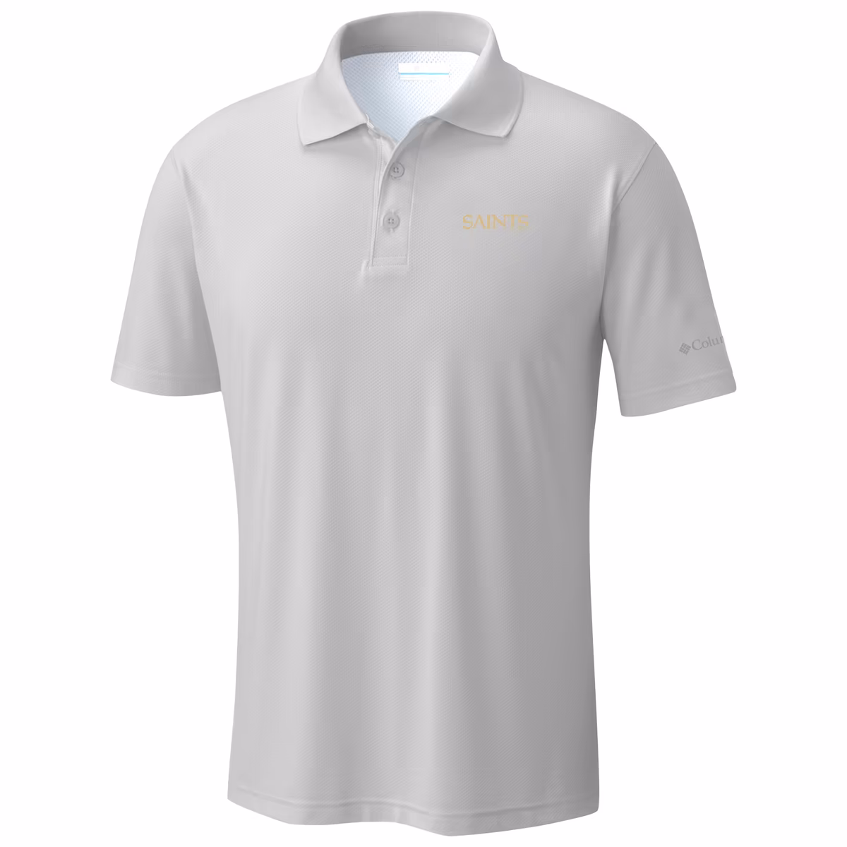 Men's Columbia Light Gray New Orleans Saints Low Drag Offshore Polo 3 Men's Columbia Light Gray New Orleans Saints Low Drag Offshore Polo