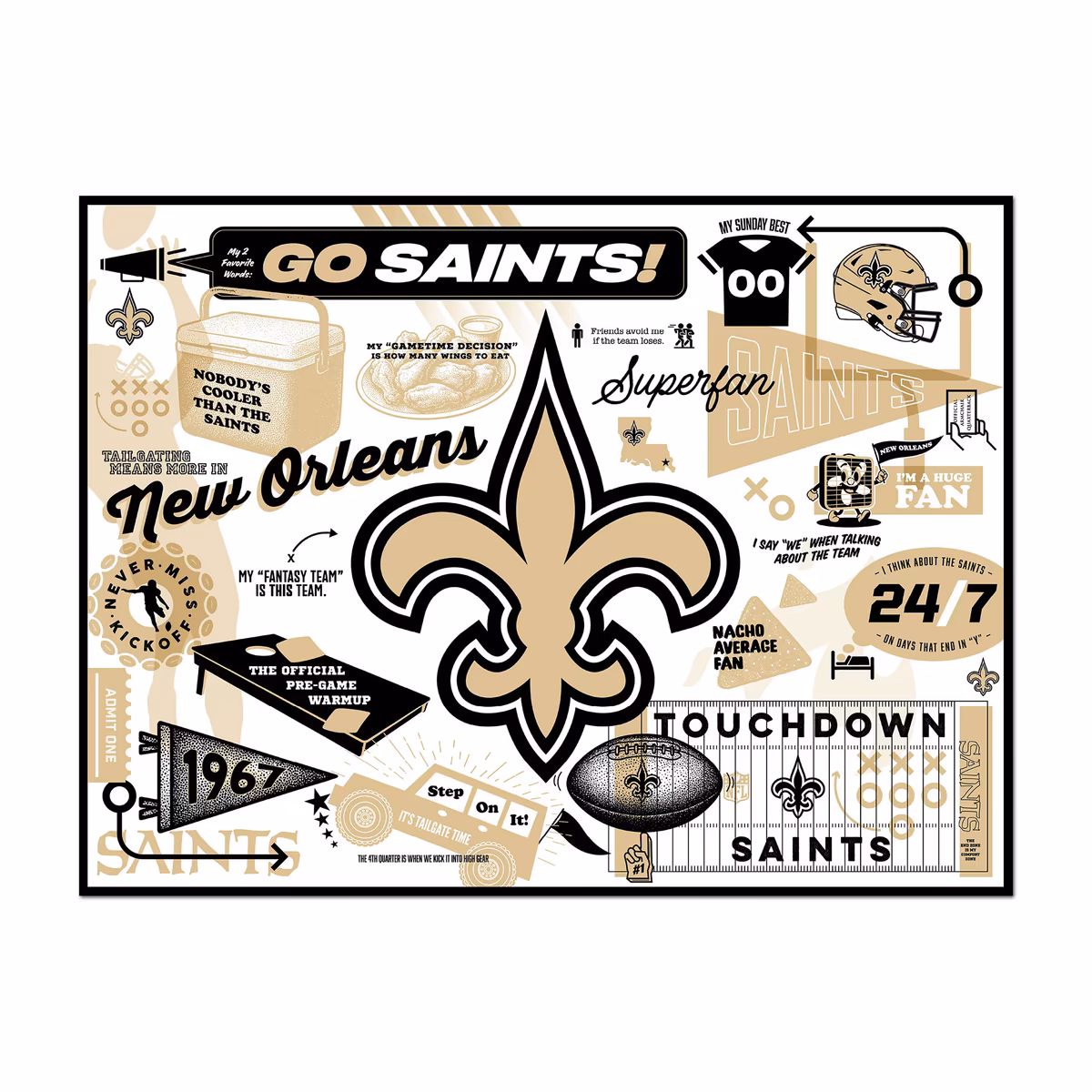 IDNA New Orleans Saints 500-Piece Scrapbook Puzzle 3 IDNA New Orleans Saints 500-Piece Scrapbook Puzzle