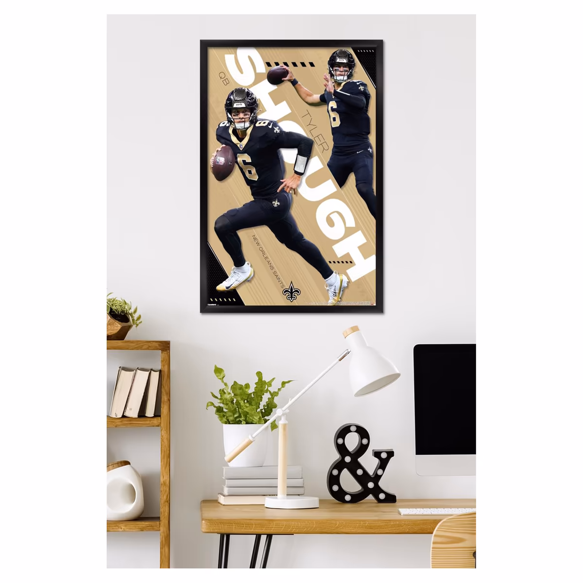 Tyler Shough New Orleans Saints 23" x 34" Framed Poster 4 Tyler Shough New Orleans Saints 23" x 34" Framed Poster