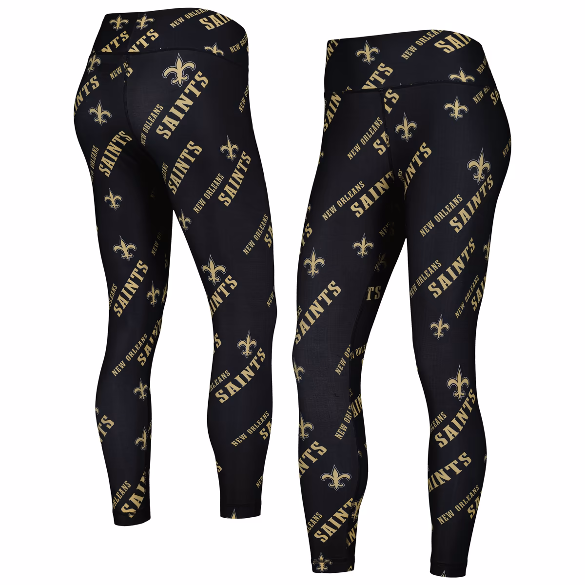 Women's Concepts Sport Black New Orleans Saints Breakthrough Allover Print Lounge Leggings 8 Women's Concepts Sport Black New Orleans Saints Breakthrough Allover Print Lounge Leggings
