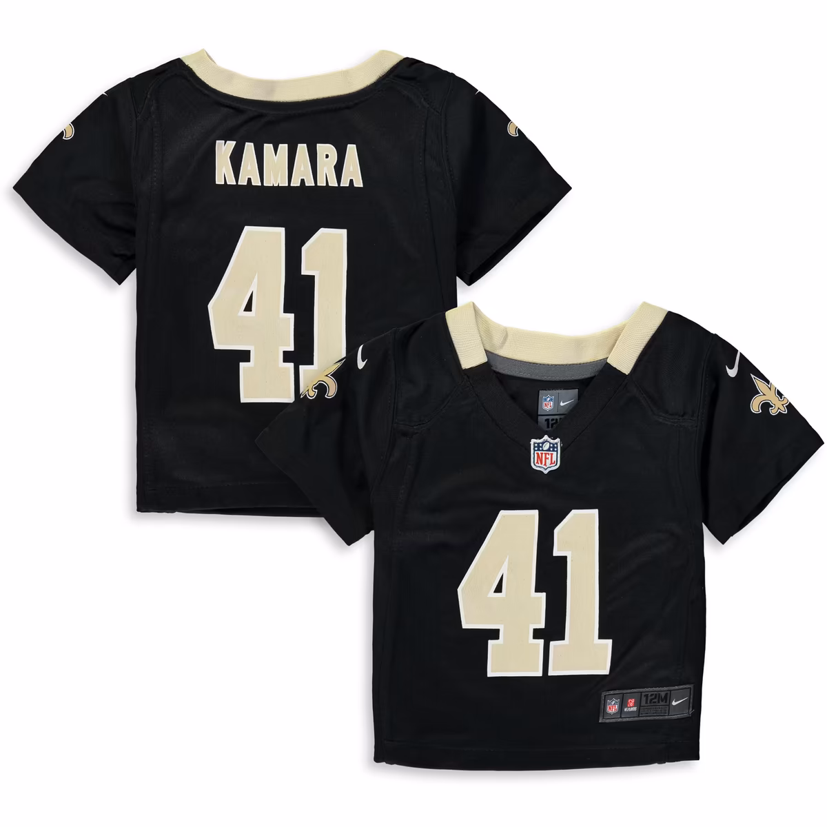 Infant Nike Alvin Kamara Black New Orleans Saints Team  Player Game Jersey
