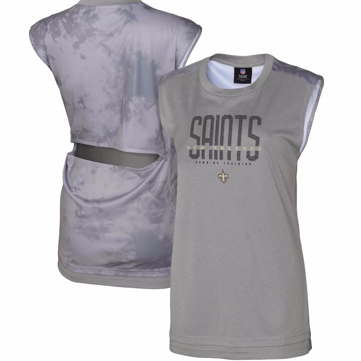 Women's Outerstuff Gray New Orleans Saints No Sweat Tank Top 1 Women's Outerstuff Gray New Orleans Saints No Sweat Tank Top