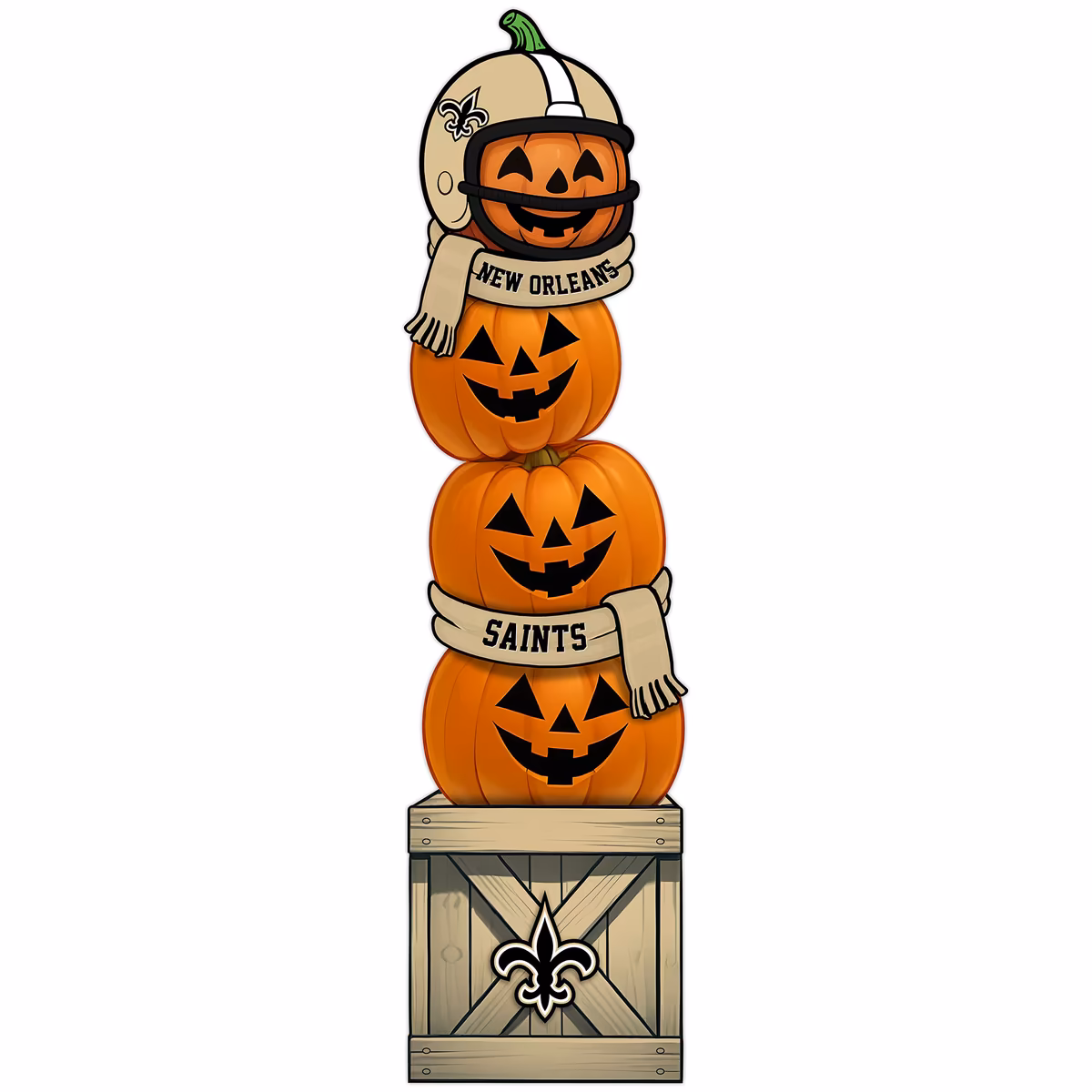 New Orleans Saints 31" Stacked Pumpkin Leaner 9 New Orleans Saints 31" Stacked Pumpkin Leaner