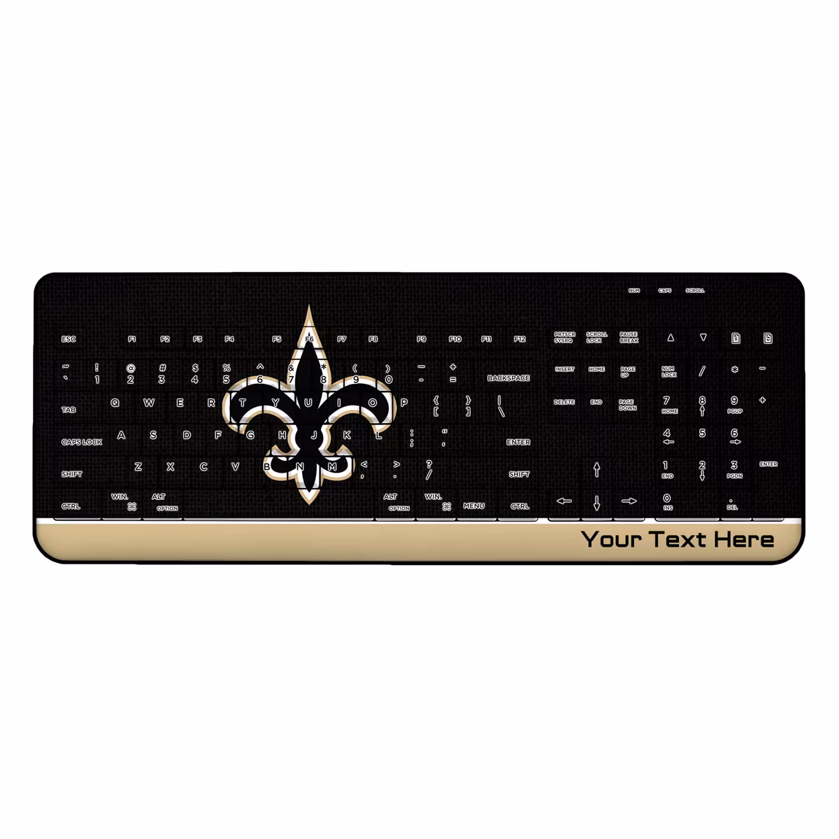 New Orleans Saints Personalized Wireless Keyboard 1 New Orleans Saints Personalized Wireless Keyboard