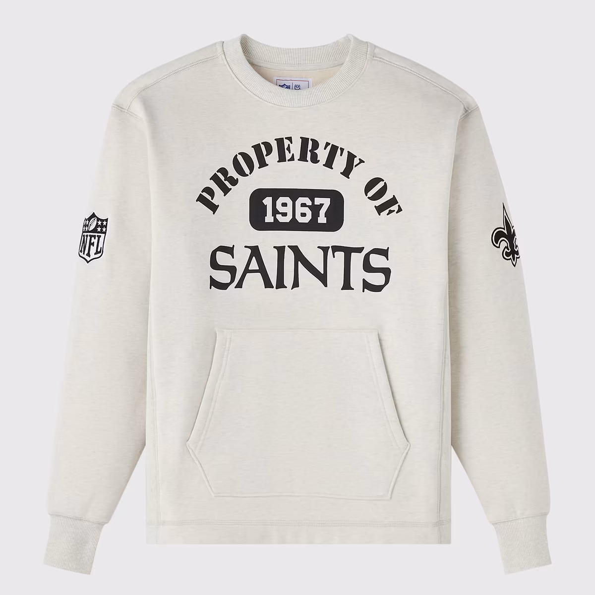 Unisex OVO x NFL Heather Gray New Orleans Saints Fleece Sweatshirt 2 Unisex OVO x NFL Heather Gray New Orleans Saints Fleece Sweatshirt