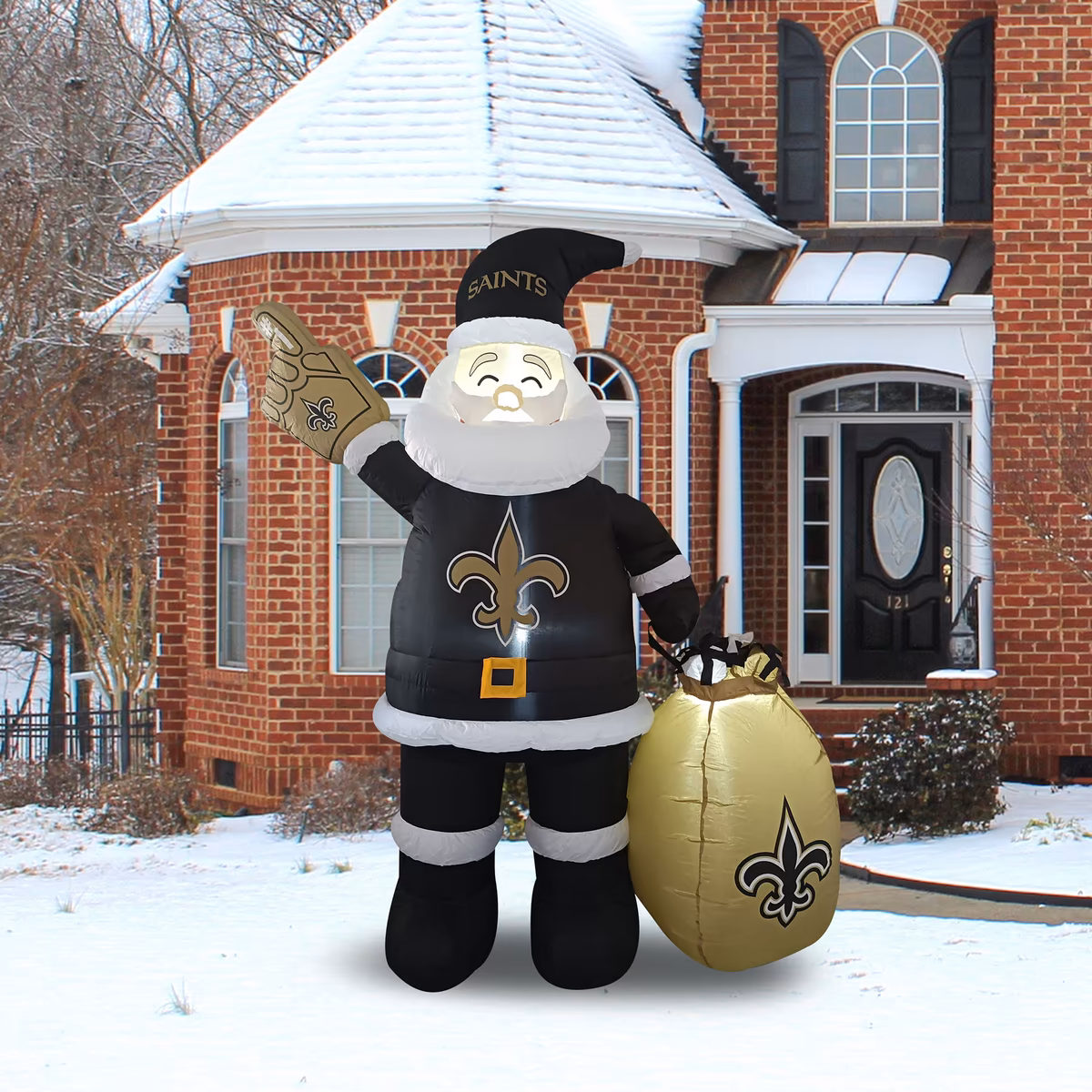 New Orleans Saints 7' Inflatable Santa 5 New Orleans Saints 7' Inflatable Santa