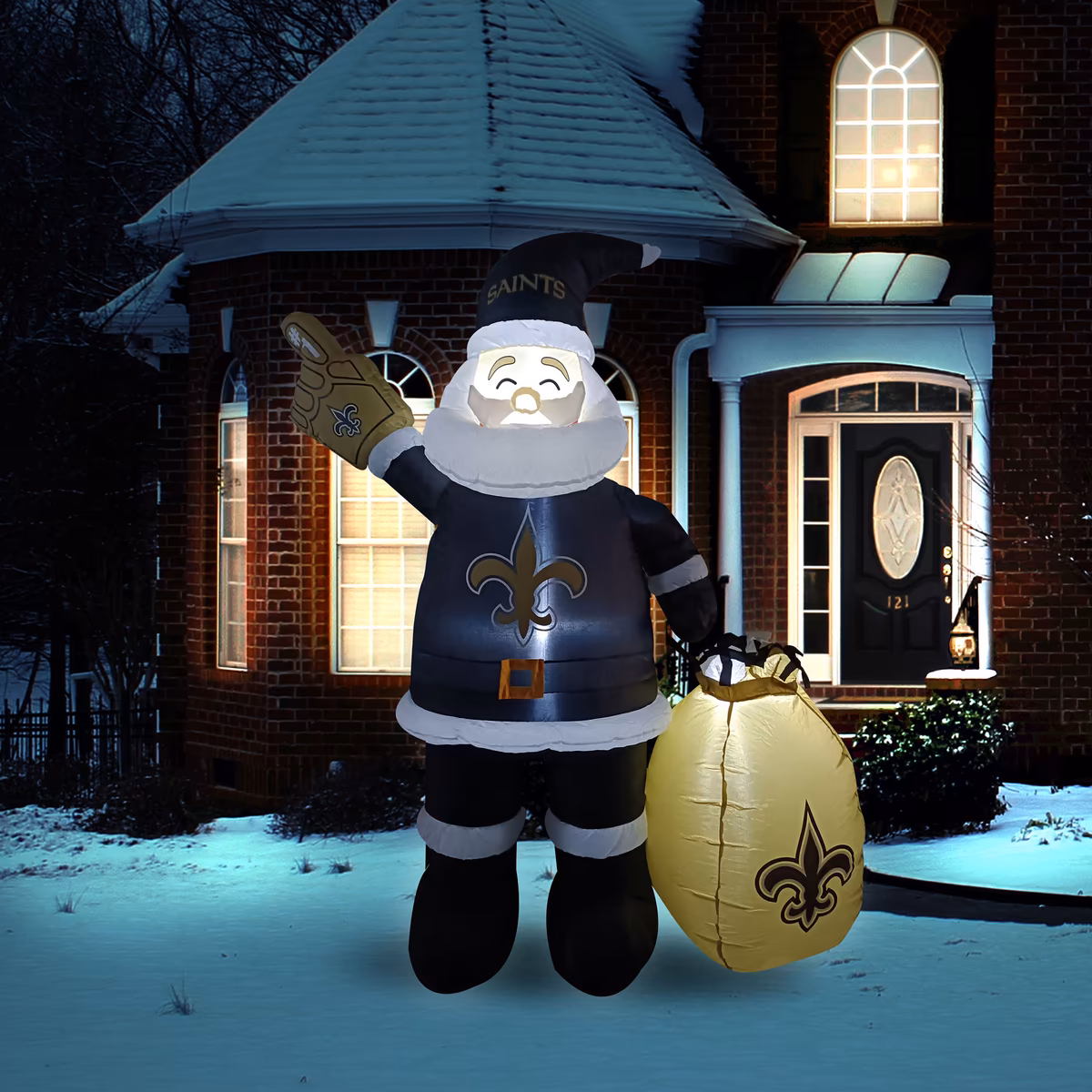 New Orleans Saints 7' Inflatable Santa 6 New Orleans Saints 7' Inflatable Santa