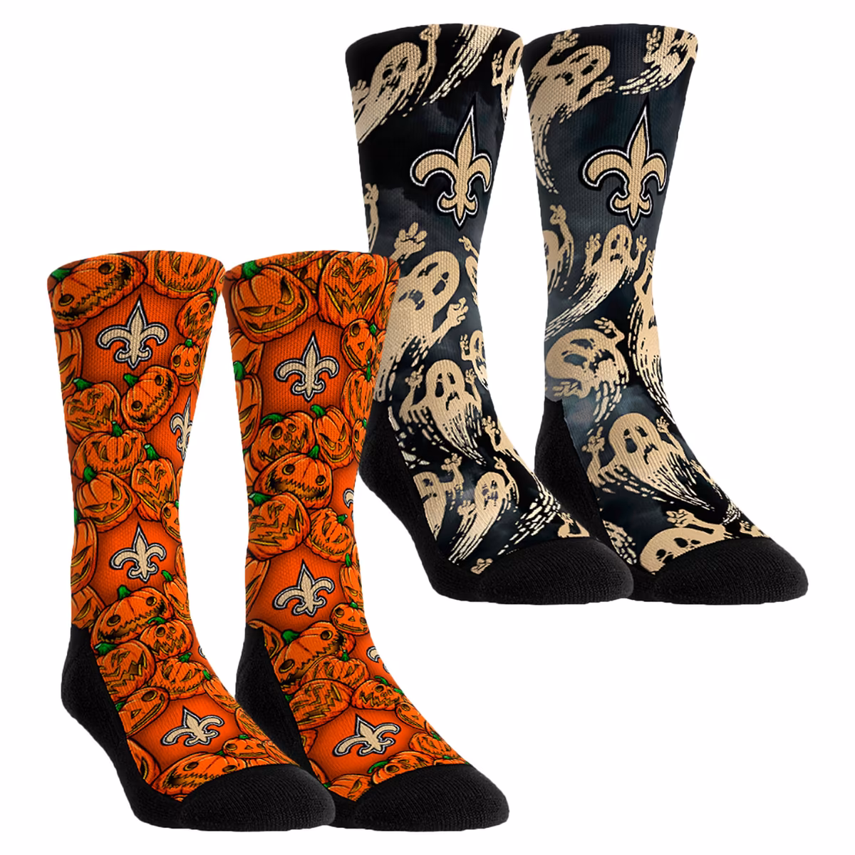 Youth Rock Em Orange New Orleans Saints Halloween Crew Socks 2-Pack Set 12 Youth Rock Em Orange New Orleans Saints Halloween Crew Socks 2-Pack Set