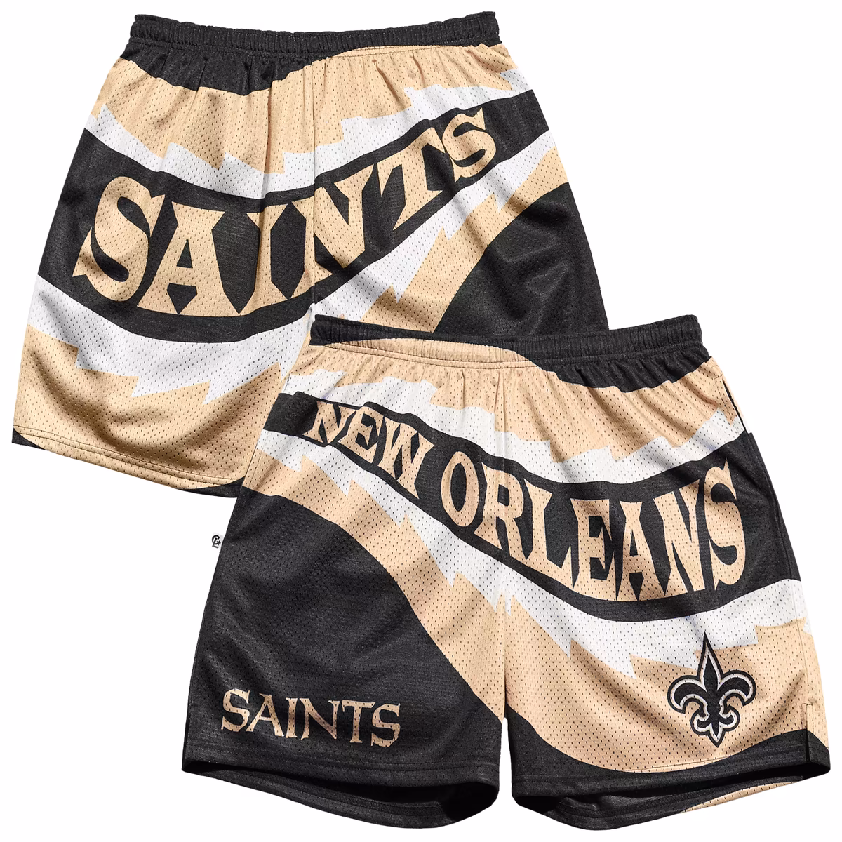 Men's Chalk Line Black New Orleans Saints Saw Blade Retro Shorts 8 Men's Chalk Line Black New Orleans Saints Saw Blade Retro Shorts