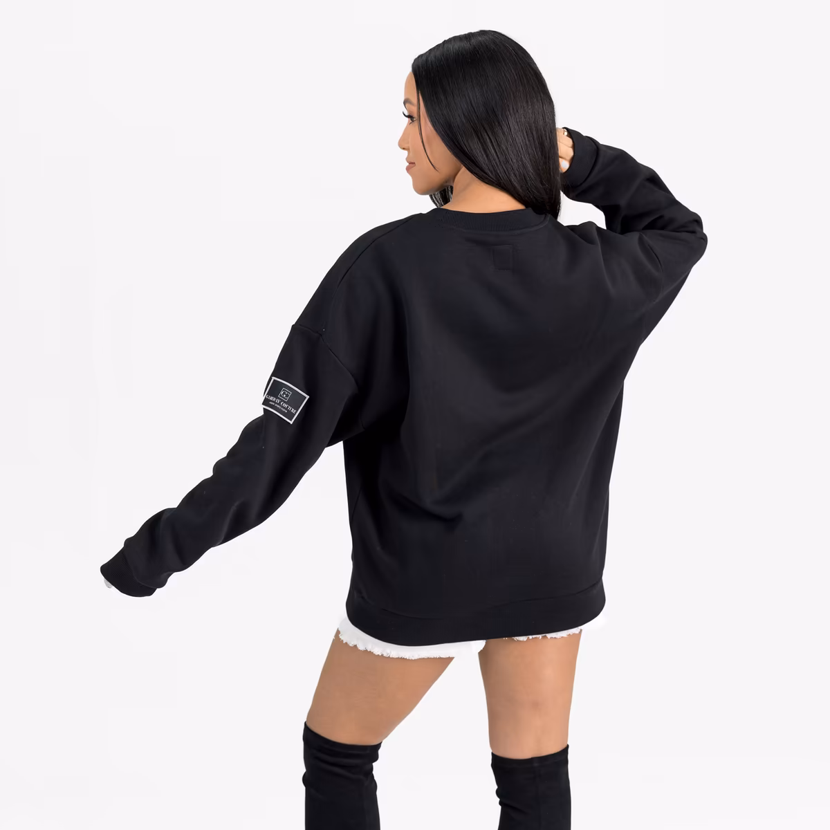 Women's Gameday Couture Black New Orleans Saints Legacy Club Premium Fleece Drop Shoulder Oversized Sweatshirt 3 Women's Gameday Couture Black New Orleans Saints Legacy Club Premium Fleece Drop Shoulder Oversized Sweatshirt