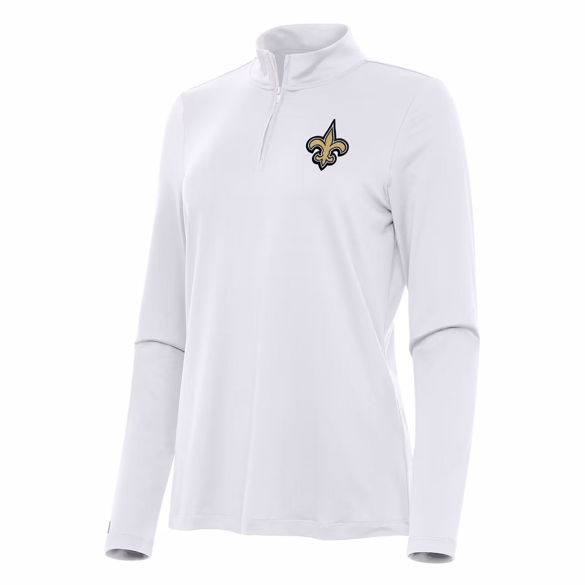 Women's Antigua White New Orleans Saints Reprocess Quarter-Zip Top 6 Women's Antigua White New Orleans Saints Reprocess Quarter-Zip Top