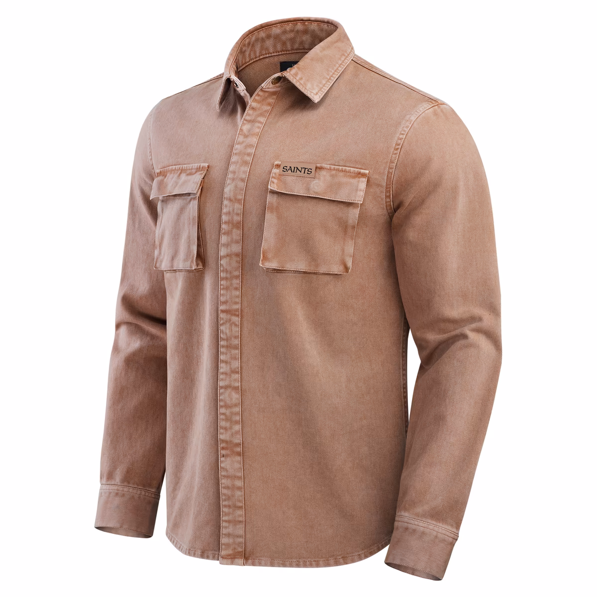 Men's Darius Rucker Collection by Fanatics Brown New Orleans Saints Garment Dyed Long Sleeve Full Snap Shirt 3 Men's Darius Rucker Collection by Fanatics Brown New Orleans Saints Garment Dyed Long Sleeve Full Snap Shirt
