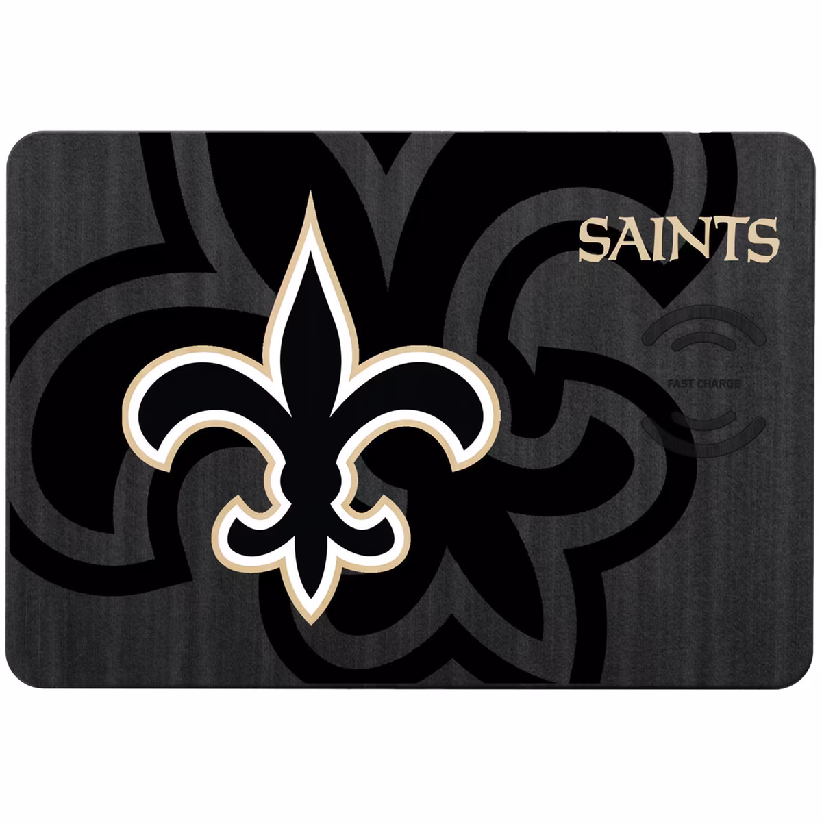 Keyscaper New Orleans Saints 15W Fast Wireless Charger and Mouse Pad