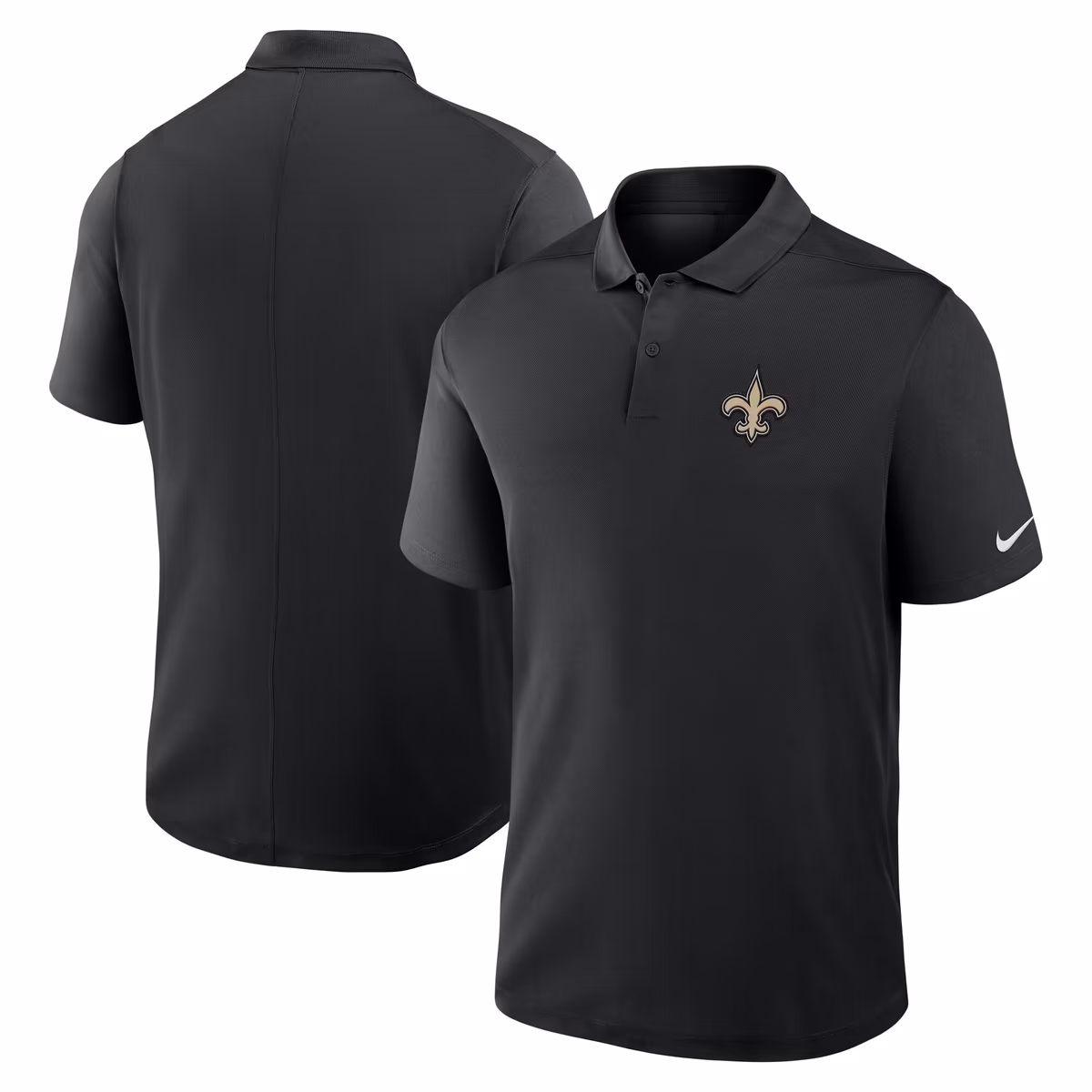 Men's Nike Black New Orleans Saints Dri-FIT Victory Polo 1 Men's Nike Black New Orleans Saints Dri-FIT Victory Polo