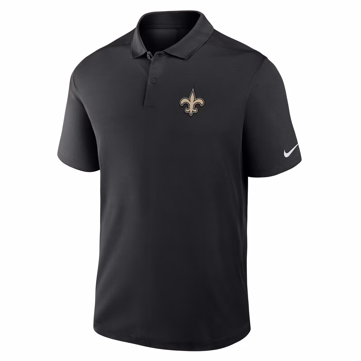 Men's Nike Black New Orleans Saints Dri-FIT Victory Polo 3 Men's Nike Black New Orleans Saints Dri-FIT Victory Polo