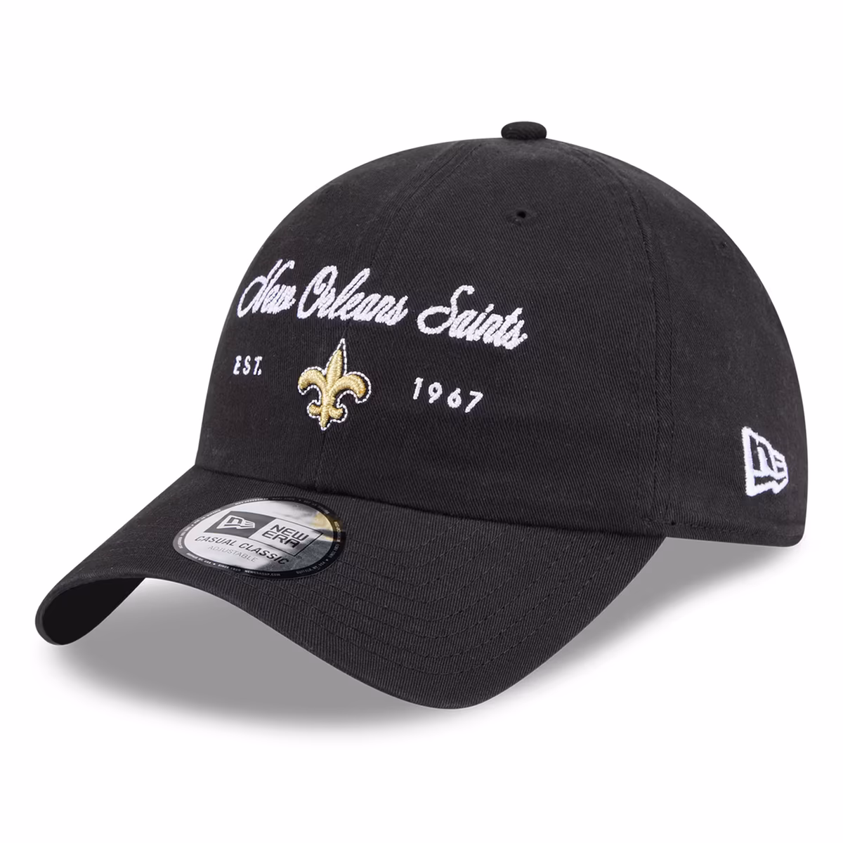 Women's New Era Black New Orleans Saints Script Casual Classic Adjustable Hat 10 Women's New Era Black New Orleans Saints Script Casual Classic Adjustable Hat