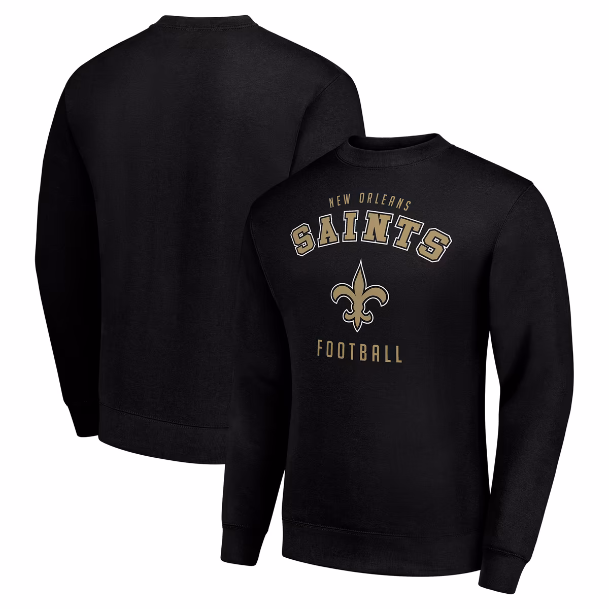 Men's Starter Black New Orleans Saints Team Logo Pullover Sweatshirt 1 Men's Starter Black New Orleans Saints Team Logo Pullover Sweatshirt
