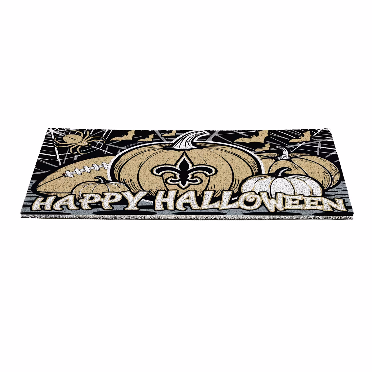 New Orleans Saints 28" x 16" Happy Halloween Turf Door Mat 4 New Orleans Saints 28" x 16" Happy Halloween Turf Door Mat