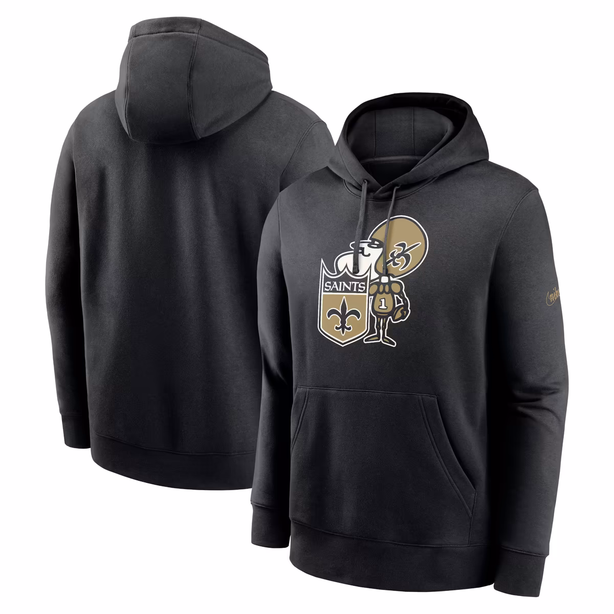Men's Nike Black New Orleans Saints Rewind Club Pullover Hoodie 1 Men's Nike Black New Orleans Saints Rewind Club Pullover Hoodie