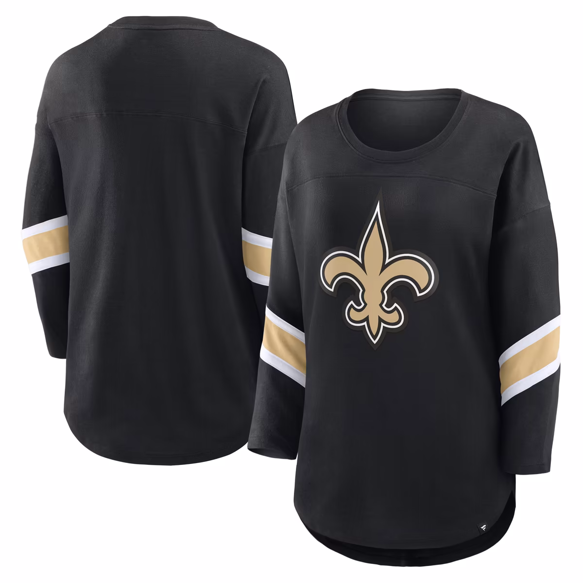 Women's Fanatics Black New Orleans Saints Plus Size Redzone 3/4-Sleeve Scoop Neck T-Shirt 8 Women's Fanatics Black New Orleans Saints Plus Size Redzone 3/4-Sleeve Scoop Neck T-Shirt