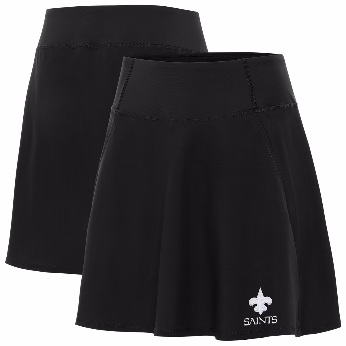 Women's Antigua Black New Orleans Saints Chip Skort 8 Women's Antigua Black New Orleans Saints Chip Skort