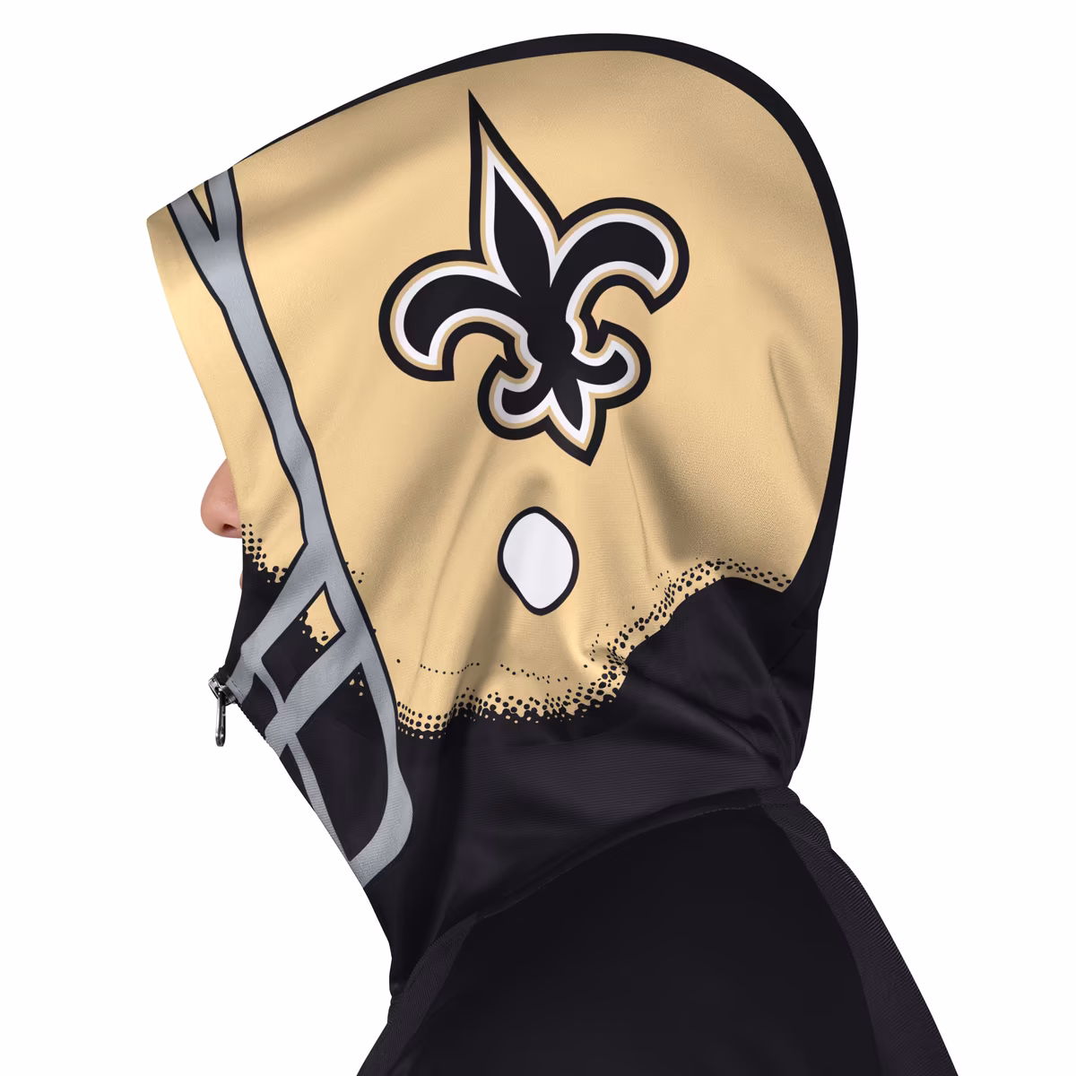 Men's Pro Player Black/Gold New Orleans Saints Helmet Full-Zip Hooded Track Jacket 4 Men's Pro Player Black/Gold New Orleans Saints Helmet Full-Zip Hooded Track Jacket