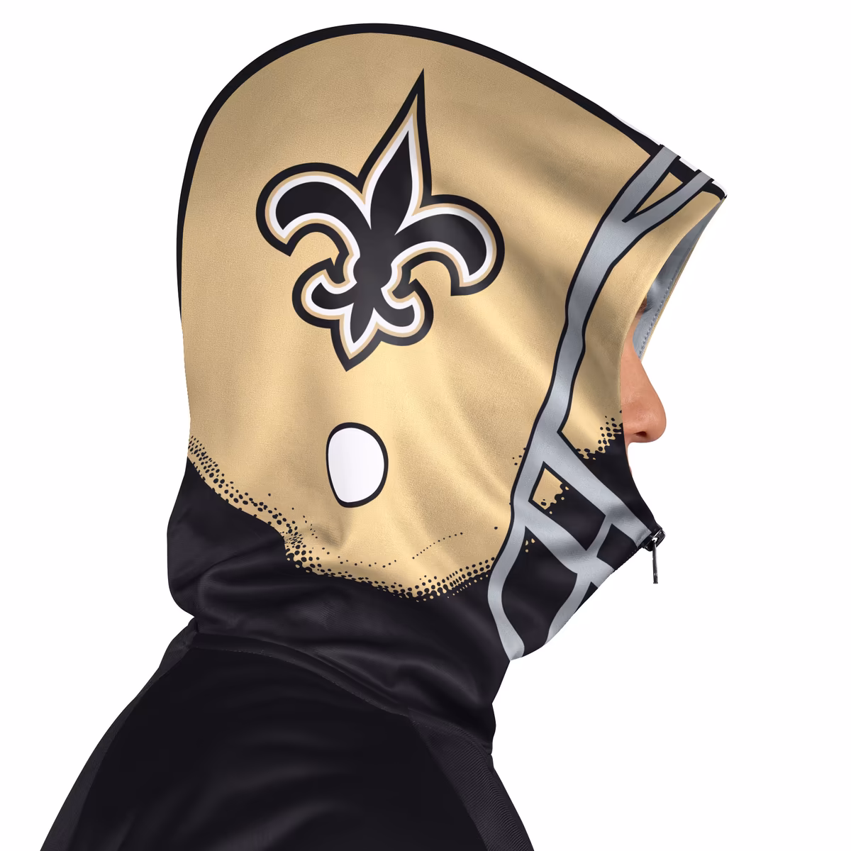 Men's Pro Player Black/Gold New Orleans Saints Helmet Full-Zip Hooded Track Jacket 5 Men's Pro Player Black/Gold New Orleans Saints Helmet Full-Zip Hooded Track Jacket