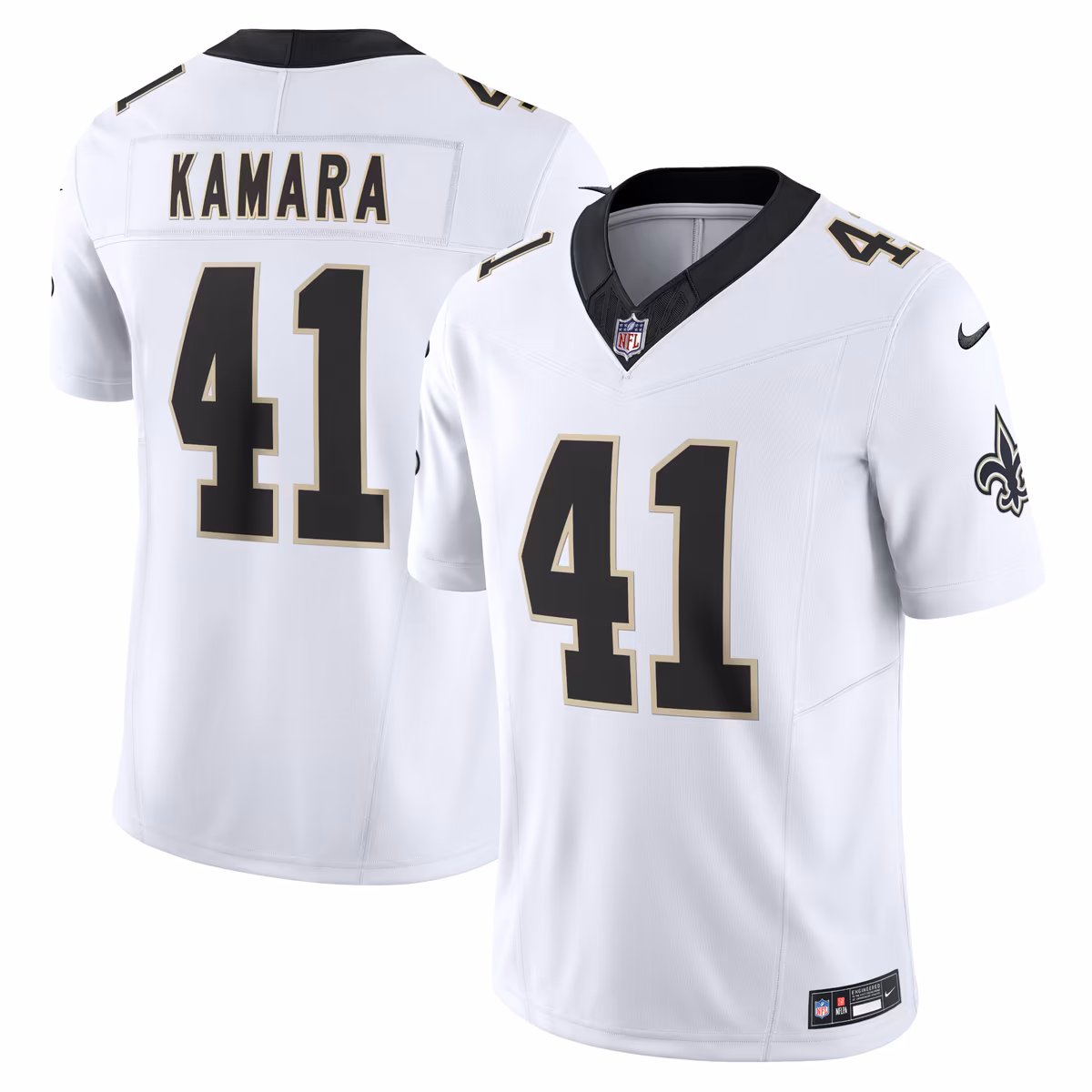 Men's Nike Alvin Kamara White New Orleans Saints Vapor F.U.S.E. Limited Jersey