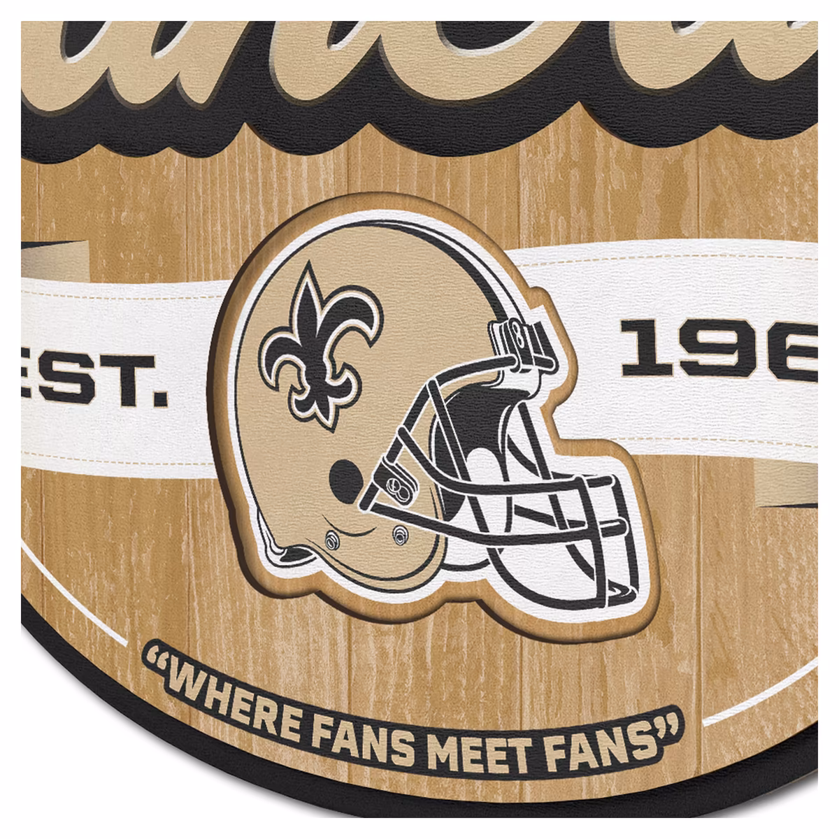 IDNA New Orleans Saints 12.5" x 17" Fan Cave Sign 3 IDNA New Orleans Saints 12.5" x 17" Fan Cave Sign