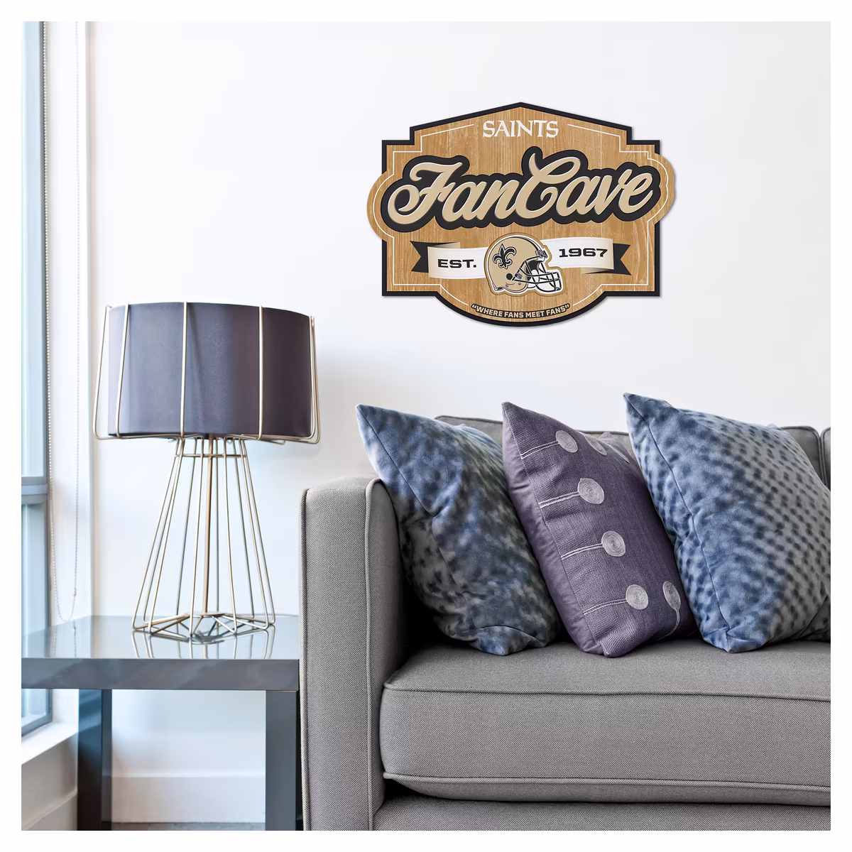 IDNA New Orleans Saints 12.5" x 17" Fan Cave Sign 5 IDNA New Orleans Saints 12.5" x 17" Fan Cave Sign