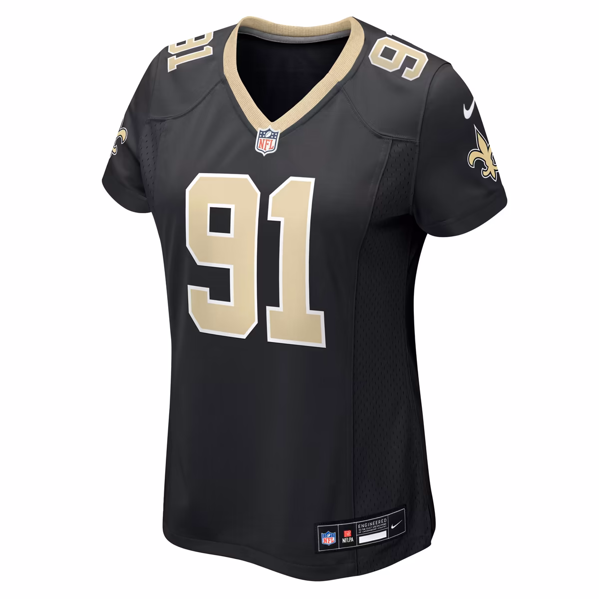 Women's Nike Vernon Broughton Black New Orleans Saints Team Game Jersey 3 Women's Nike Vernon Broughton Black New Orleans Saints Team Game Jersey