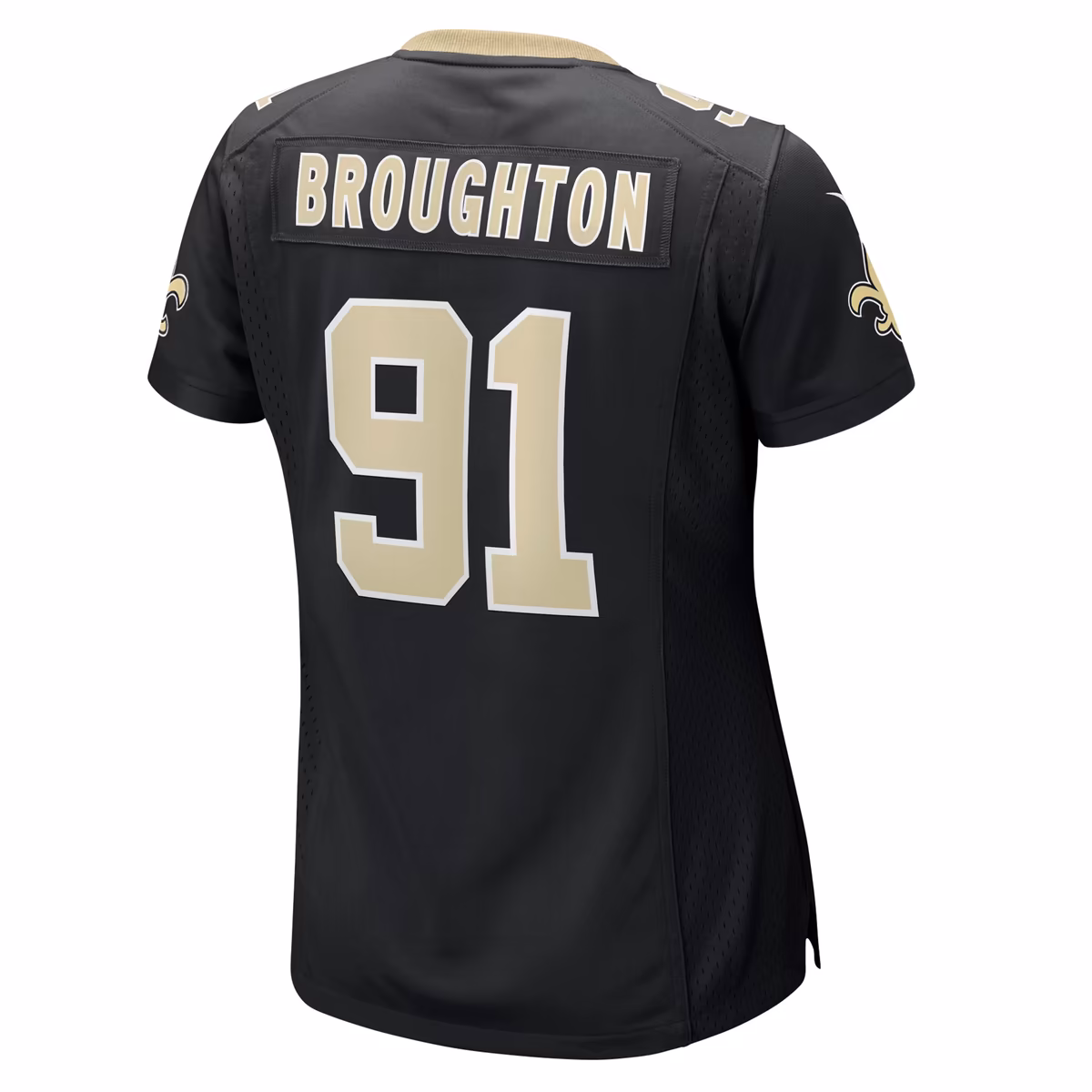 Women's Nike Vernon Broughton Black New Orleans Saints Team Game Jersey 4 Women's Nike Vernon Broughton Black New Orleans Saints Team Game Jersey