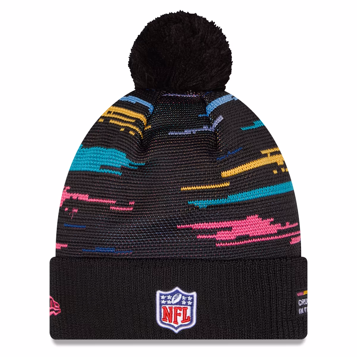 Men's New Era Black New Orleans Saints 2026 NFL Crucial Catch Cuffed Knit Hat with Pom 3 Men's New Era Black New Orleans Saints 2026 NFL Crucial Catch Cuffed Knit Hat with Pom