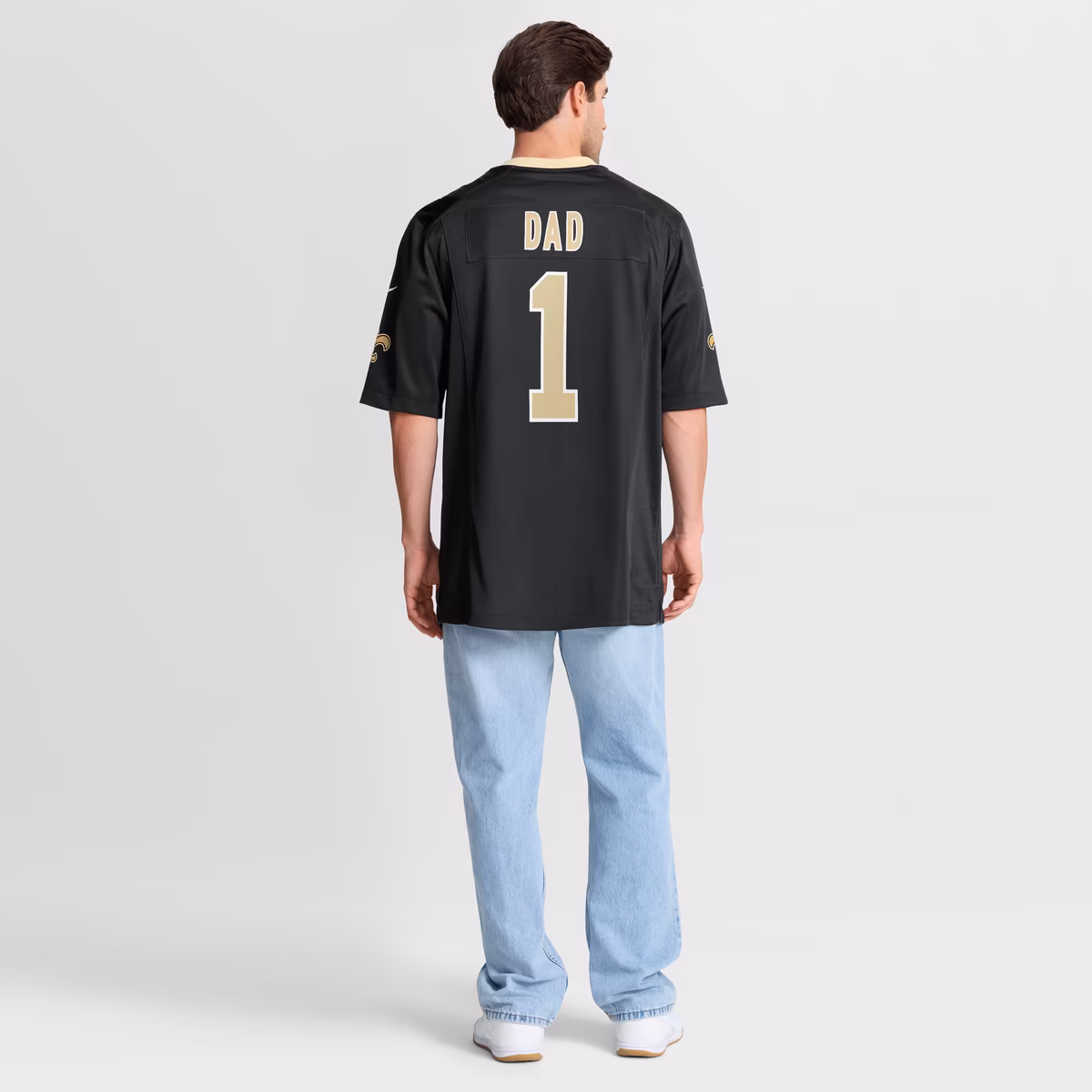 Men's Nike Number 1 Dad Black New Orleans Saints Game Jersey 9 Men's Nike Number 1 Dad Black New Orleans Saints Game Jersey