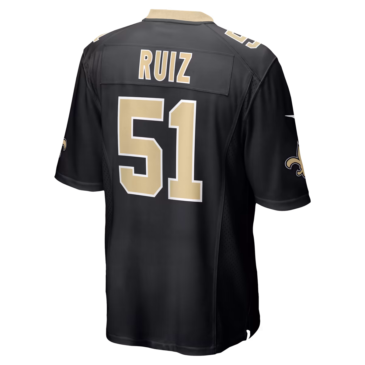 Men's Nike Cesar Ruiz Black New Orleans Saints Game Jersey 4 Men's Nike Cesar Ruiz Black New Orleans Saints Game Jersey