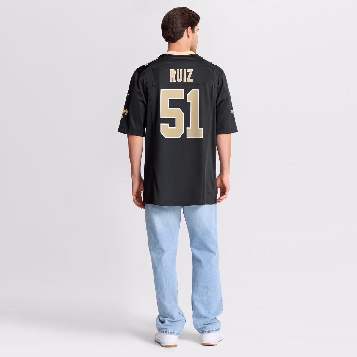 Men's Nike Cesar Ruiz Black New Orleans Saints Game Jersey 9 Men's Nike Cesar Ruiz Black New Orleans Saints Game Jersey