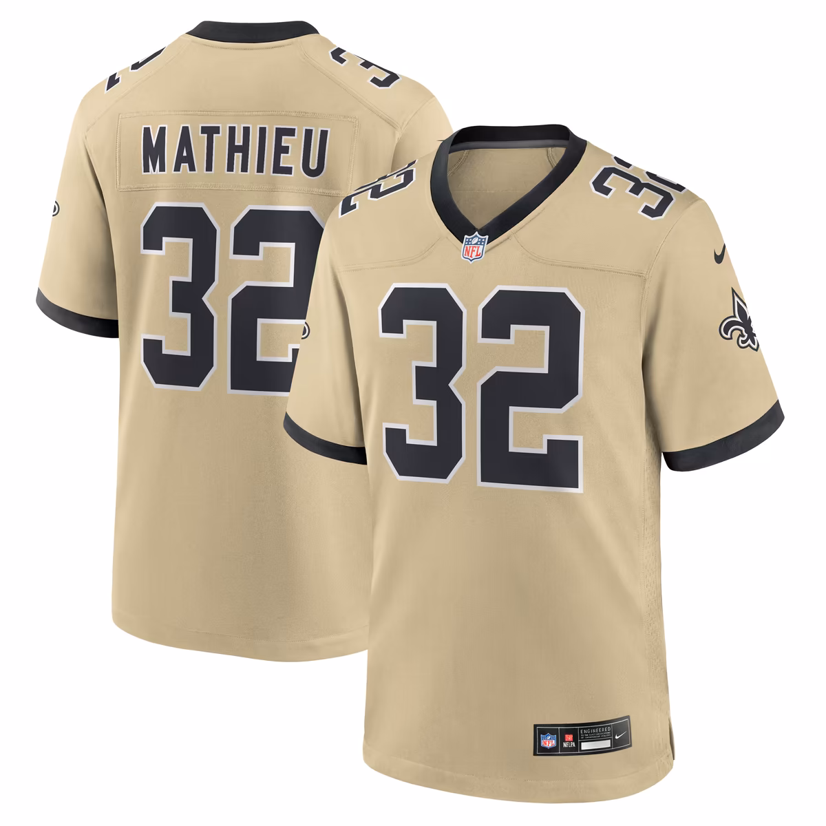 Men's Nike Tyrann Mathieu Gold New Orleans Saints Gameday Golds Alternate Game Player Jersey 2 Men's Nike Tyrann Mathieu Gold New Orleans Saints Gameday Golds Alternate Game Player Jersey