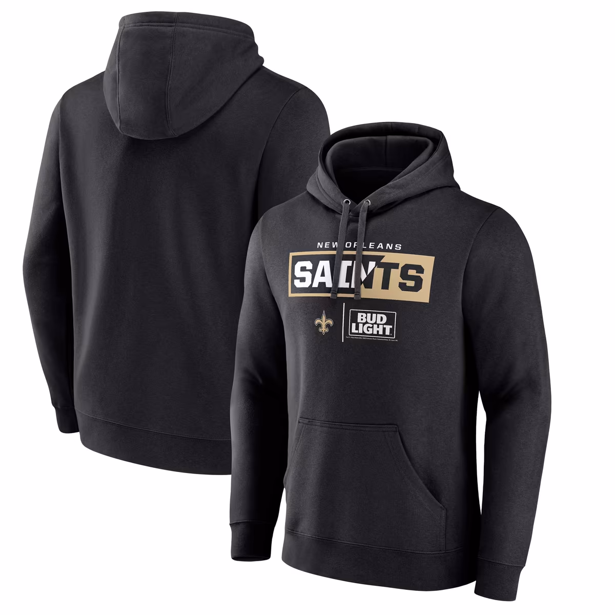 Men's Black New Orleans Saints NFL x Bud Light Pullover Hoodie