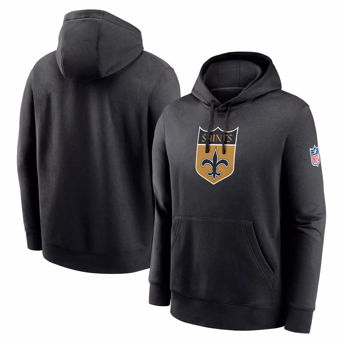 Men's Nike Black New Orleans Saints 2023 Sideline Club Alternate Tri-Blend Pullover Hoodie 2 Men's Nike Black New Orleans Saints 2023 Sideline Club Alternate Tri-Blend Pullover Hoodie