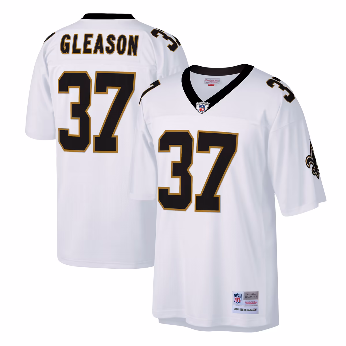 Men's Mitchell & Ness Steve Gleason White New Orleans Saints Big & Tall 2006 Retired Player Replica Jersey 2 Men's Mitchell & Ness Steve Gleason White New Orleans Saints Big & Tall 2006 Retired Player Replica Jersey