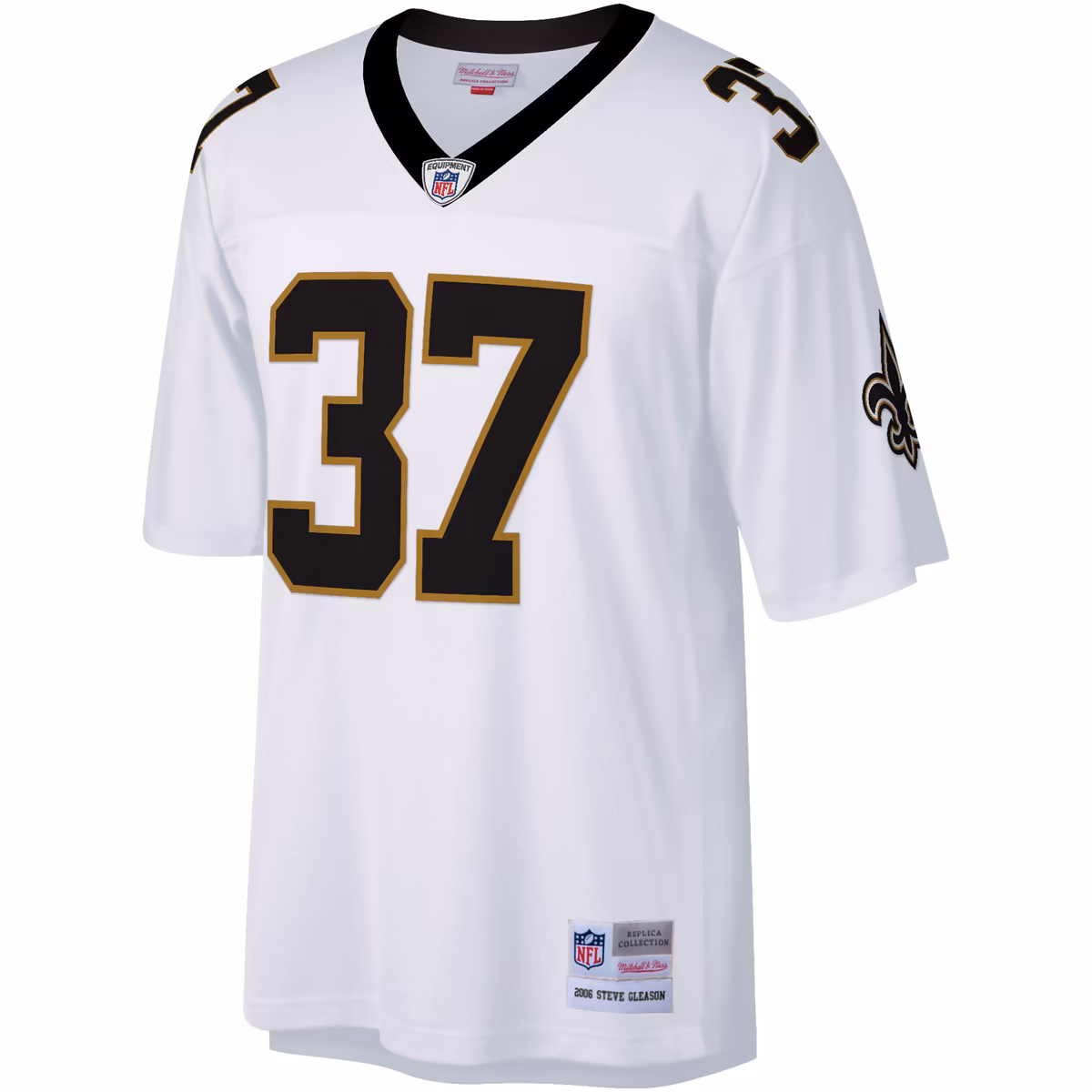 Men's Mitchell & Ness Steve Gleason White New Orleans Saints Big & Tall 2006 Retired Player Replica Jersey 3 Men's Mitchell & Ness Steve Gleason White New Orleans Saints Big & Tall 2006 Retired Player Replica Jersey