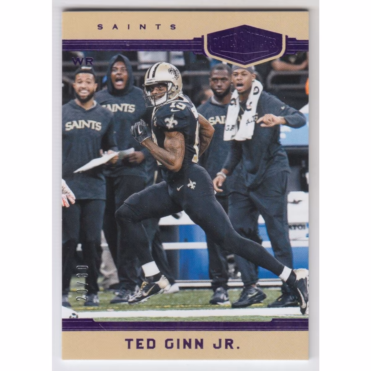 2018 Panini Plates and Patches Purple #134 Ted Ginn Jr.