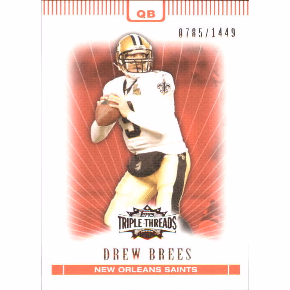 2007 Topps Triple Threads #4 Drew Brees 14 2007 Topps Triple Threads #4 Drew Brees