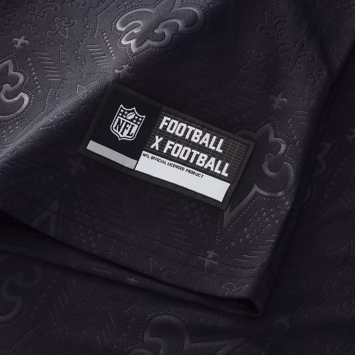 Men's Fanatics Black New Orleans Saints Football x Football Collared Fan Top 10 Men's Fanatics Black New Orleans Saints Football x Football Collared Fan Top