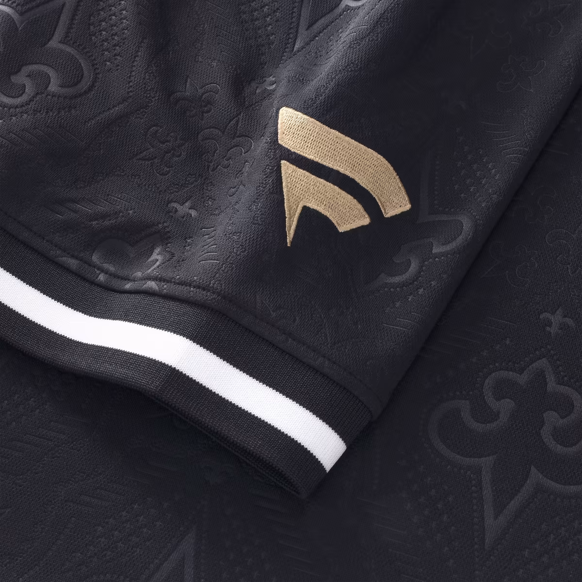 Men's Fanatics Black New Orleans Saints Football x Football Collared Fan Top 9 Men's Fanatics Black New Orleans Saints Football x Football Collared Fan Top
