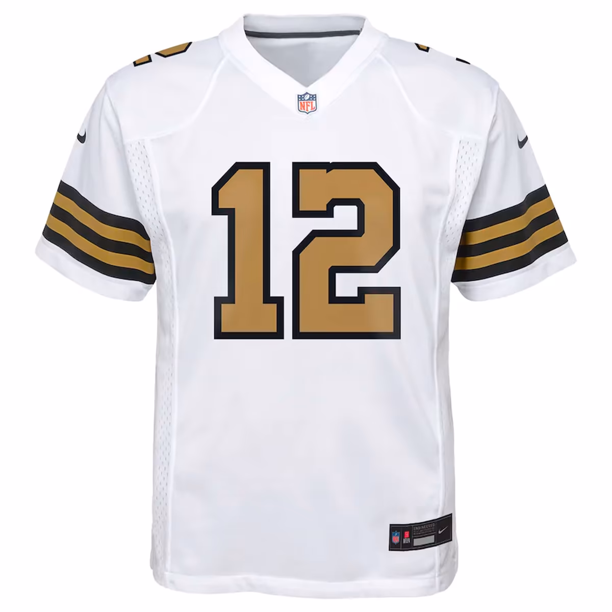 Youth Nike Chris Olave White New Orleans Saints Game Jersey 3 Youth Nike Chris Olave White New Orleans Saints Game Jersey